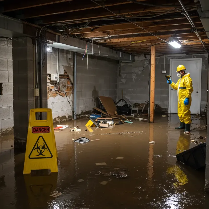 Flooded Basement Electrical Hazard in Terrell County, TX Property