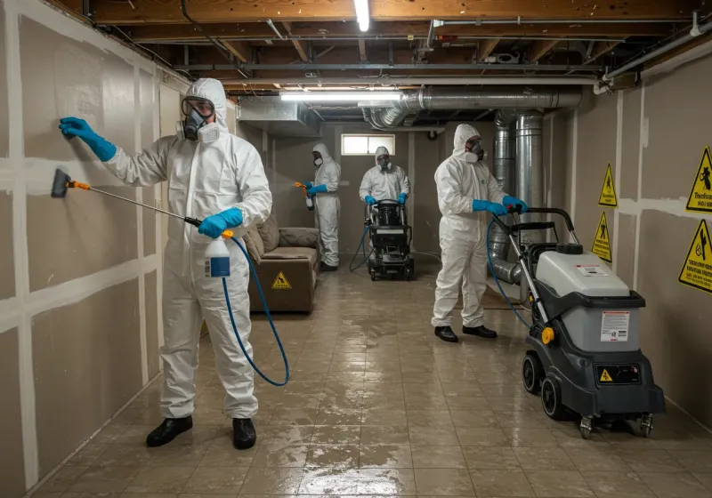 Basement Moisture Removal and Structural Drying process in Terrell County, TX
